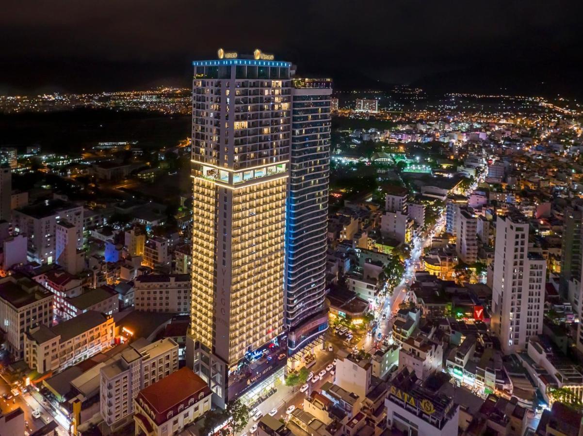 Virgo Hotel Να Τρανγκ Εξωτερικό φωτογραφία Aerial view of the hotel at night